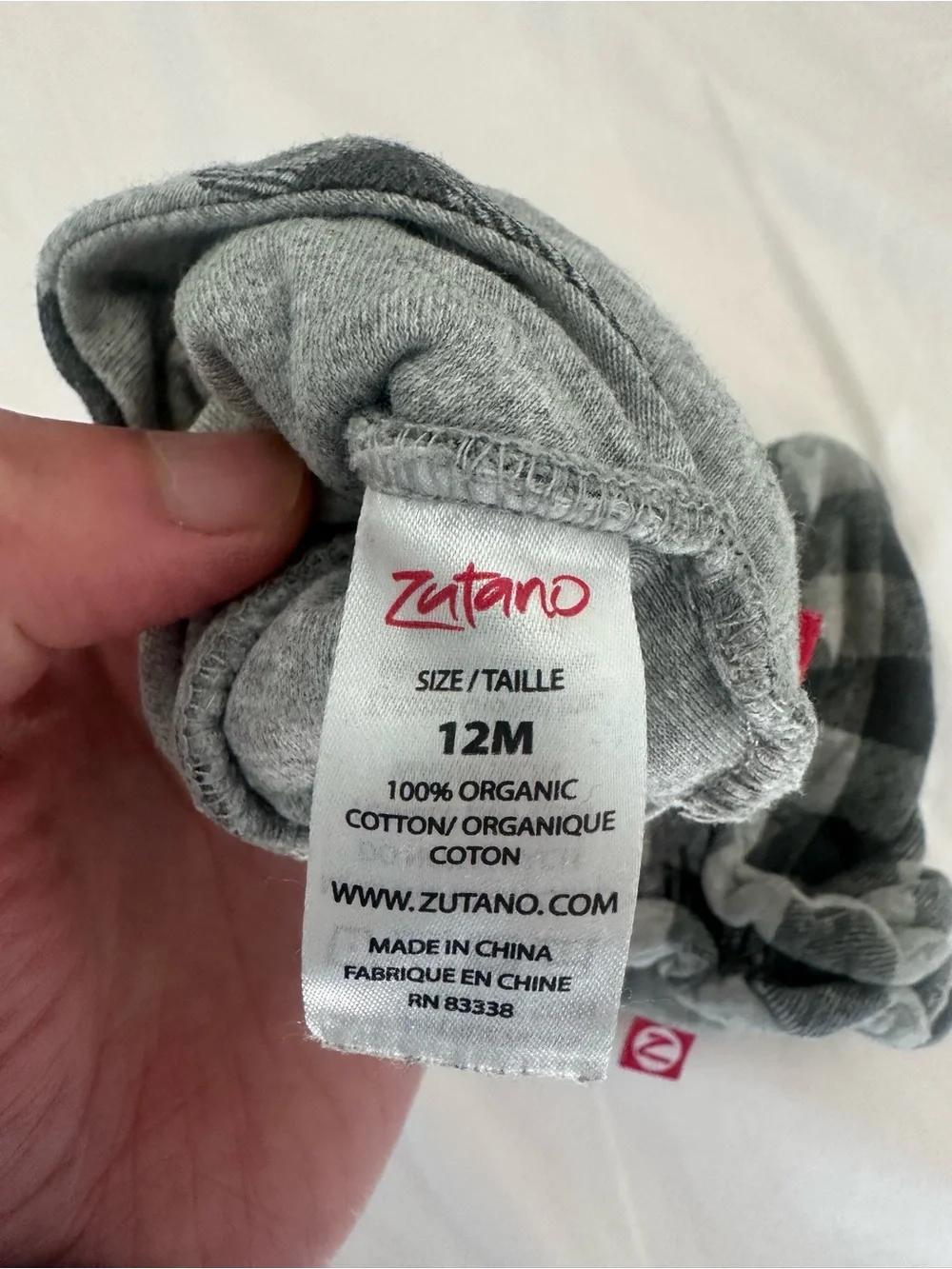 Zutano Children's Gray Plaid Ruffled Booties